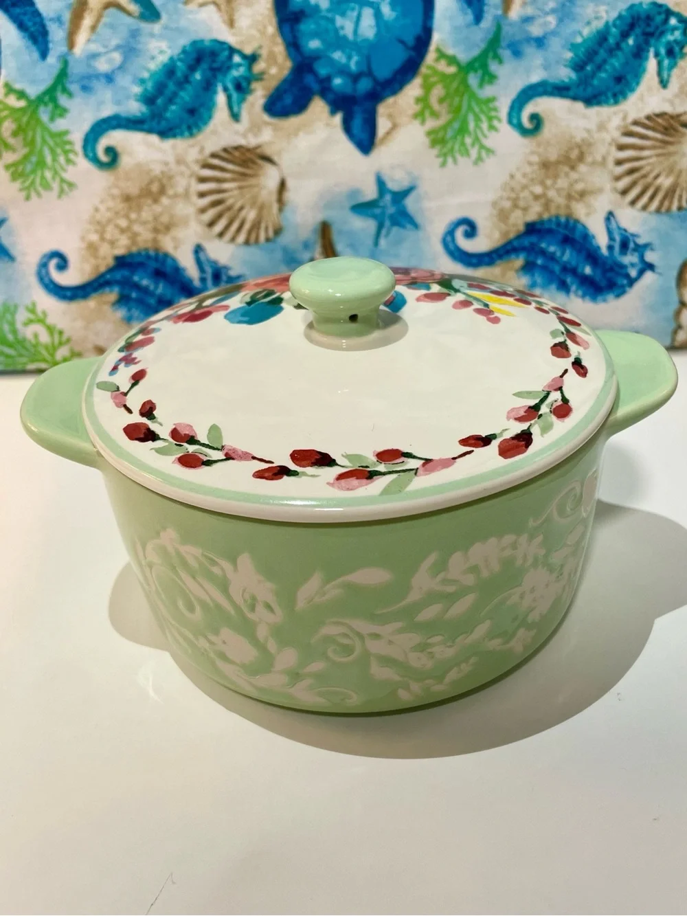 The Pioneer Woman Prairie Signature Mini Stoneware Casserole Dish with Lid